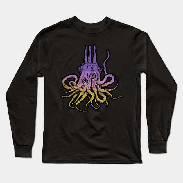 Saltwater Damage Sea Creature Long Sleeve T-Shirt by GrizzlyChomps